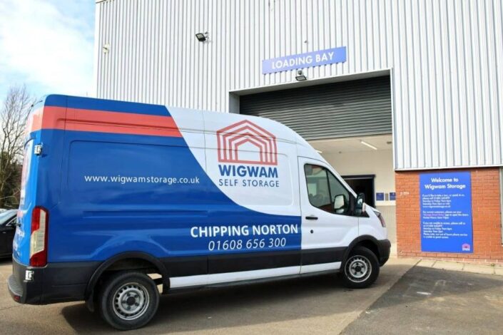 Wigwam Self Storage van at Chipping Norton loading bay