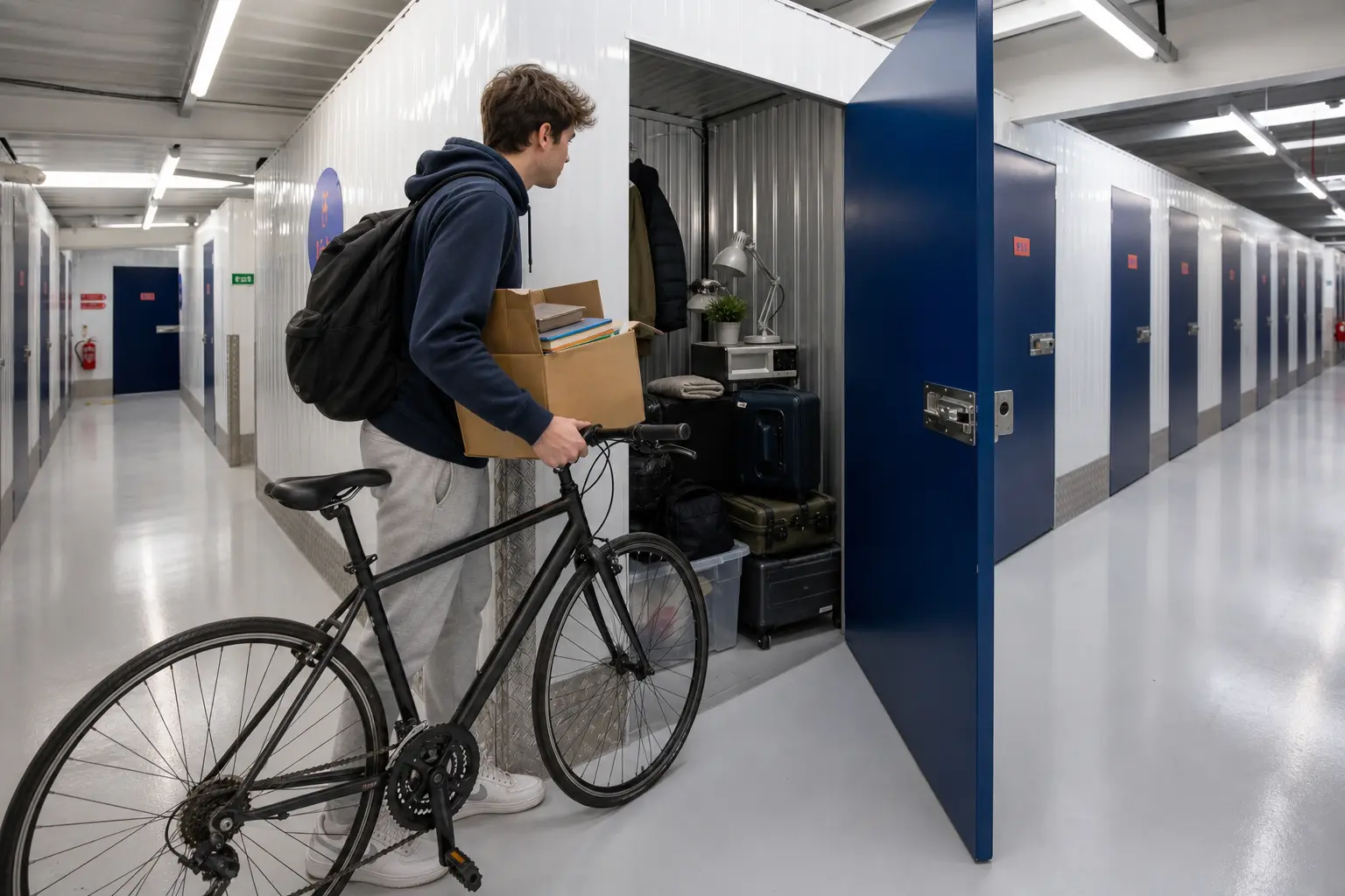Student loading their self storage unit in Bath