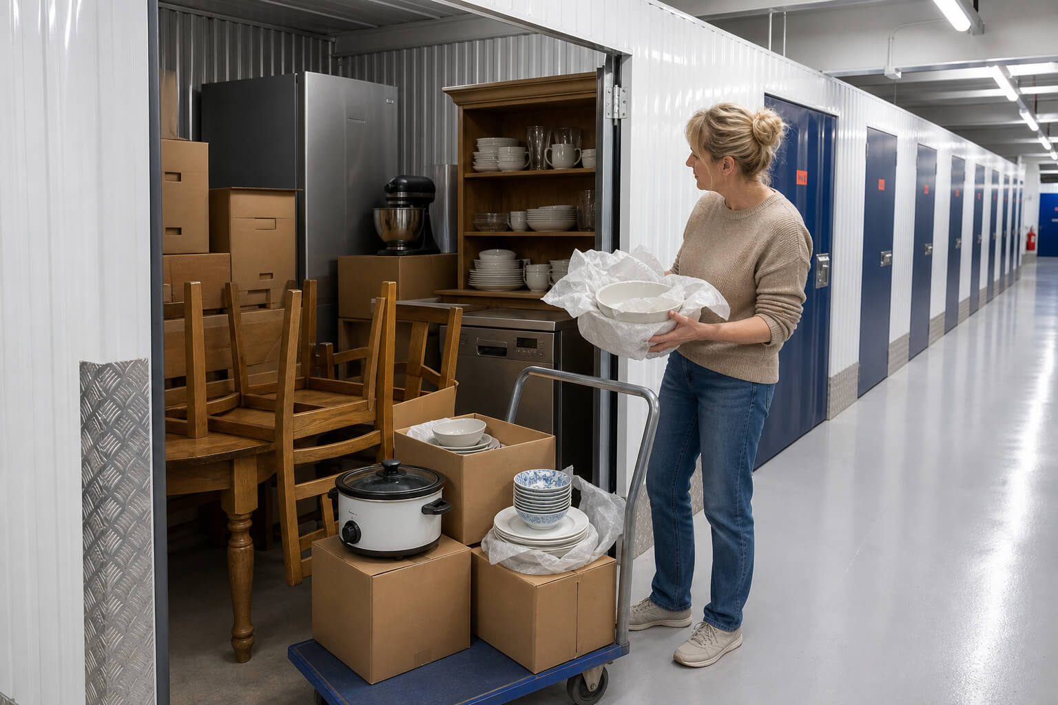 Self Storage For A Kitchen Renovation Where Everything Goes For Six Weeks