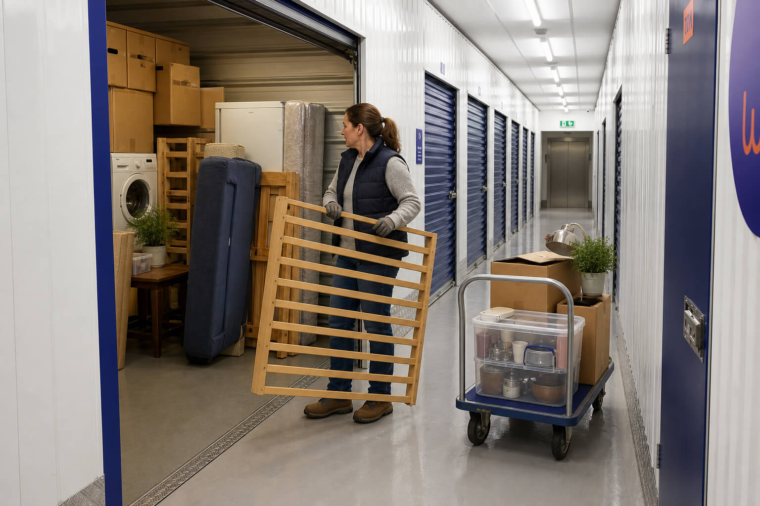 Self Storage For Market Traders Stock And Stall Between Pitches